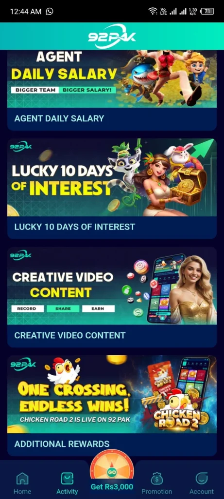 92 PAK Game Promotion